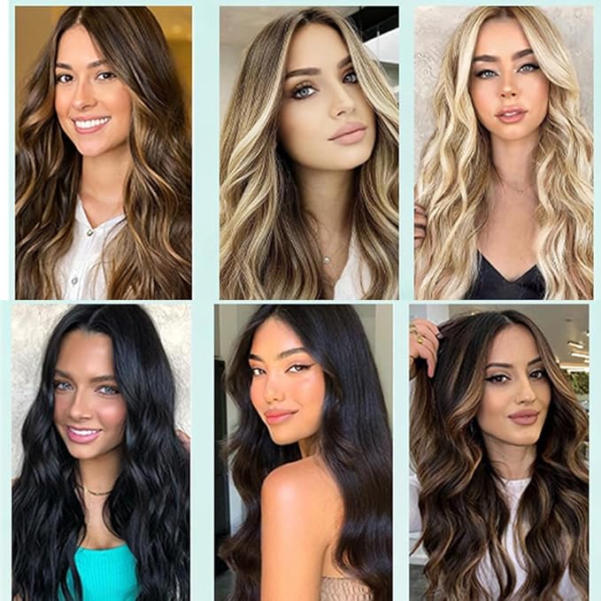 FB27 Balayage Clip In Hair Extensions Real Human Hair Straight Highlight Clip ins for Black Women 8Pcs with 18Clips 120g 20inch #T1B/1B/27 Balayage Black to Blonde