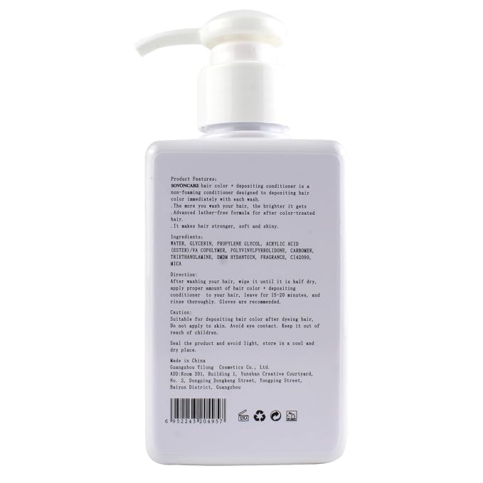 SOVONCARE Purple Hair Color Depositing Conditioner Mask 5.28 OZ, Cruelty-Free