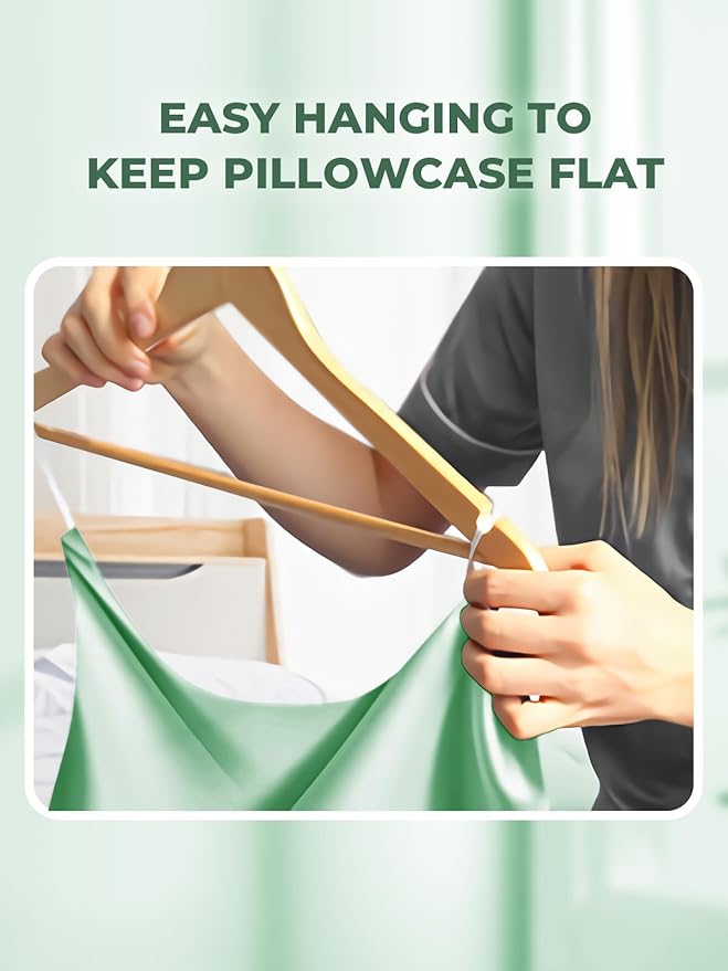 Mulberry Silk Pillowcase for Hair and Skin, SGMSILK 22 Momme Natural Silk Pillow Cases with Zipper, 6A Soft and Smooth Single Sided Pure Silk Pillow Cover (Light Green, Queen 20"x30")