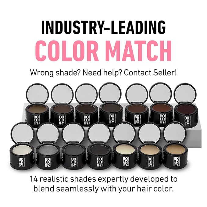 BOLDIFY Hairline Powder - Root Touch Up Hair Color for Gray Coverage - Bald Spot Concealing Hair Powder for Women & Men - 24-Hour Stain-Proof - Light Blonde