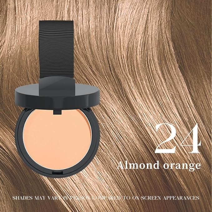 Maycheer Hairline Powder for Women - Hair Rich Shading Powder, 30 Colors Magic Root Cover Up (Almond Orange 24)