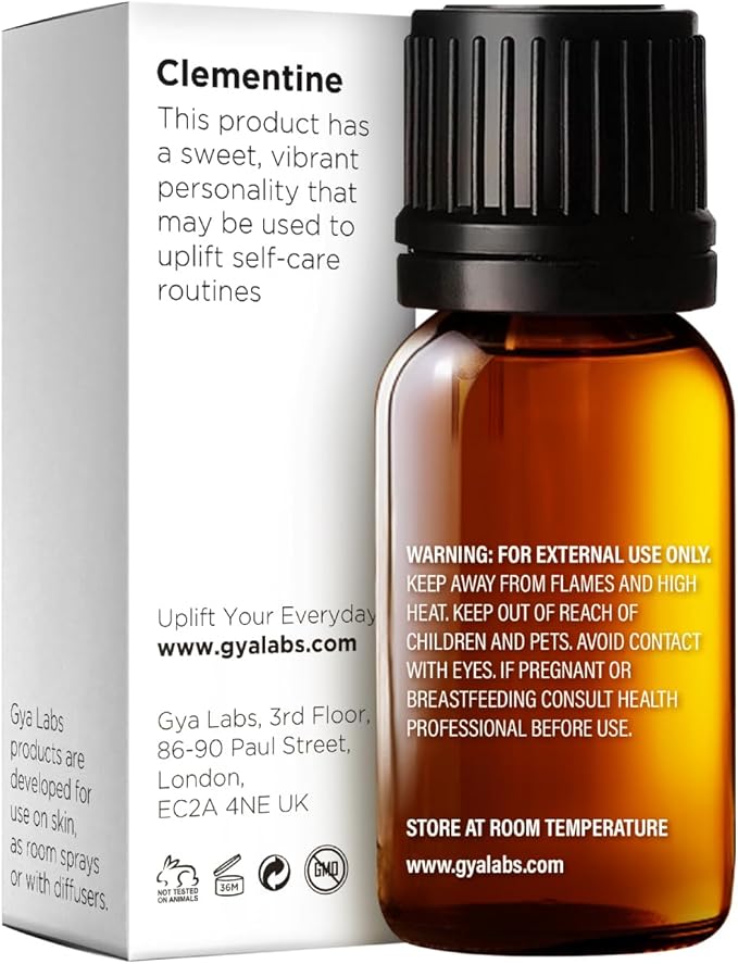 Gya Labs Clementine Essential Oil - 0.34 Fl Oz - for Hair, Skin, Diffuser, Aromatherapy & DIY Candle Making Scent