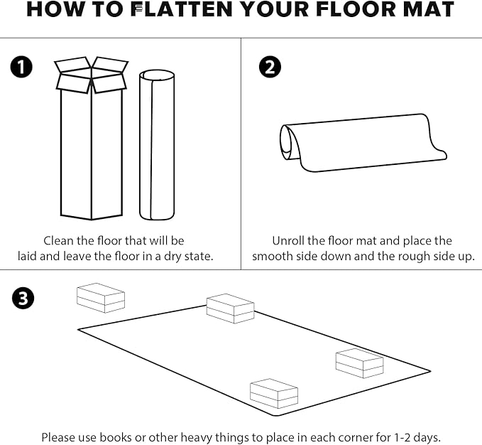 Floor Mats for Home, 8'×10' Clear Area Rug for Dining Room, Durable Non-Slip Hard Floor Living Room Rug, PVC Waterproof Rolling Chair Protector for Kitchen, Bedroom, High Traffic Areas