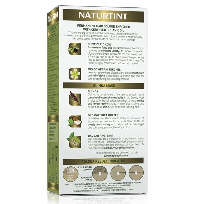 Naturtint 10N Light Dawn Blonde Permanent Hair Color (Pack of 1), Ammonia Free, Vegan, Cruelty Free, up to 100% Gray Coverage, Long Lasting Results (Packaging may vary)