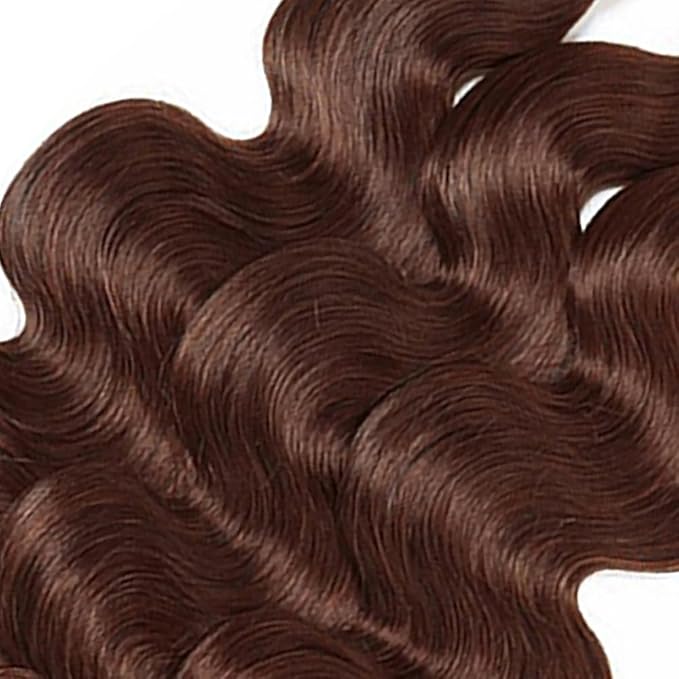 Brown Human Hair Bundles Chocolate Brown Body Wave Bundles Hair Extensions 30 32 34 Inch Grade 8A Brazilian Virgin Remy Hair 3 Bundles Double Weft Real Color 4 Hair Weave