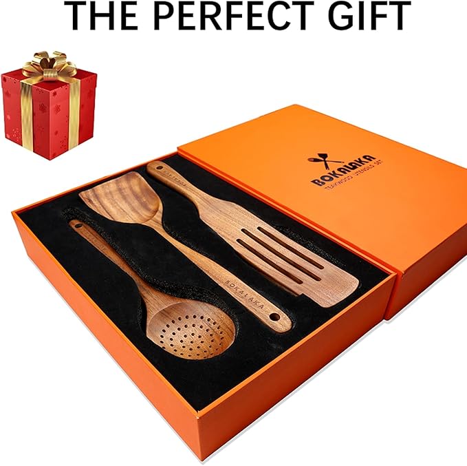 Wooden Spoons for Cooking,12 Pack Wooden Utensils for Cooking Wooden Cooking Utensils Wooden Kitchen Utensils Set Natural Teak Wooden Spatulas for Cooking