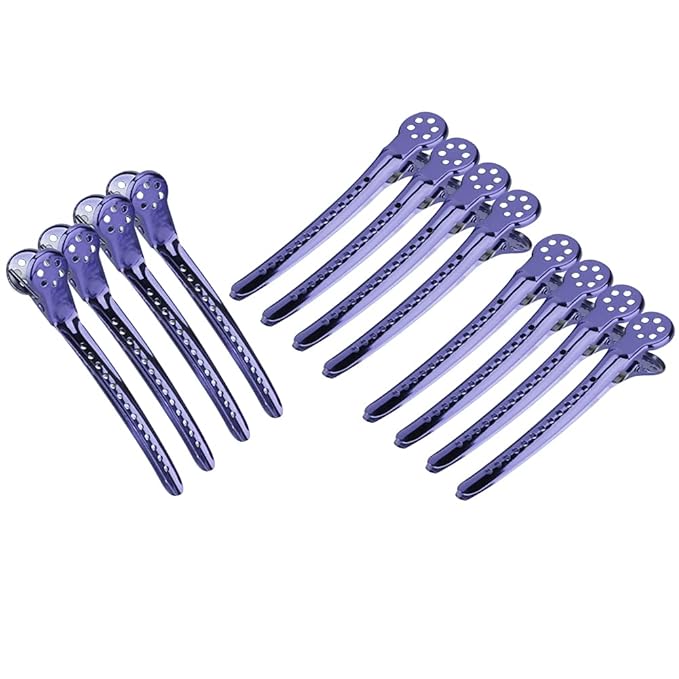 Hair Styling Clips, ANGGREK 12pcs/Box Hair Styling Clips Hairdressing Salon Sectioning Hairpins Duck Billed Hair Cutting Clips for Thick and Thin Hair Salon Styling 6 Colors()
