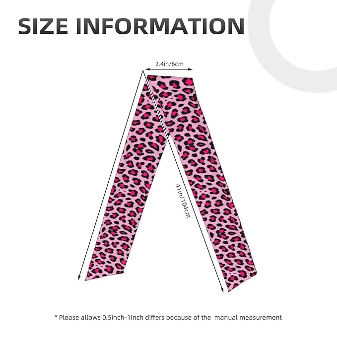 Men's Women Pink Cheetah Leopard Print Sports Sweatband Multipurpose Novelty Head Ribbon Headdress for Yoga Athletic Spa