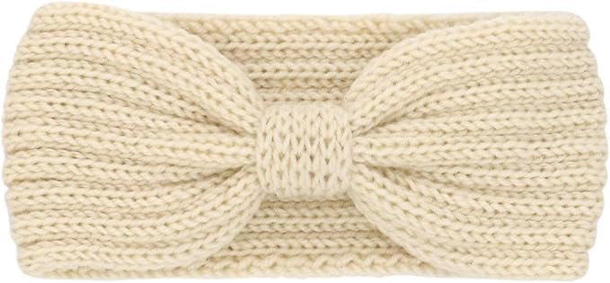 DRESHOW Knit Crochet Headband for Women Ear Warmer Soft Turban Stretch Warmer Headbands Winter Fashion Head Wrap