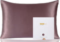 ZIMASILK 100% Pure Mulberry Silk Pillowcase for Hair and Skin Health,Soft and Smooth,Both Sides Premium Grade 6A Silk,600 Thread Count,with Hidden Zipper,1pc (King 20''x36'',Dark Mauve)