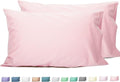 Sunflower Queen Pillowcases Set of 2, 100% Cotton Queen Pillow Cases 2, 20×30 inches Dark Pink, Soft and Breathable