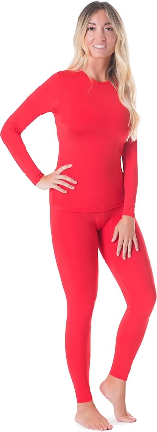 Rocky Thermal Underwear Women Long Johns Womens Thermals Top Bottom Set Fleece Lined Under Wear Clothes Base Layer Thermals