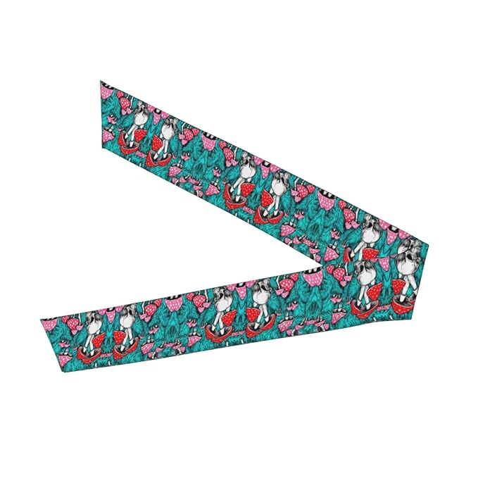 Men's Women Green Leaf Trippy Mushroom Eye Skull Sports Sweatbands Multipurpose Novelty Head Ribbon Headdress for Yoga Workout Shower