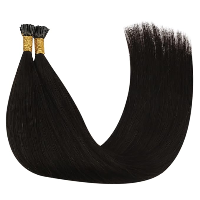 YoungSee I Tip Hair Extensions Dark Brown 24 Inch I Tip Extensions Human Hair Brown Itip Human Hair Extension Remy Hair 50g 50s Natural Looking Hair Extension for Long Hair