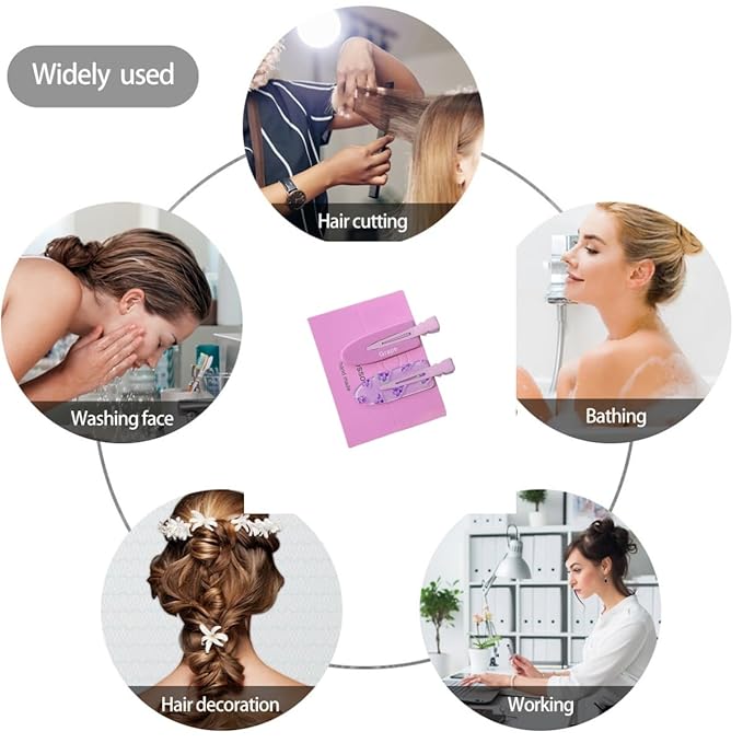 2 Pcs Cute fruit hair clip for Women Girls thick,thin hair.No Bend No Crease Hair Clips for styling sectioning hair barretters fine (grape purple)