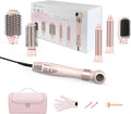 Hair Styler Wrap & 6 in 1 Hot Air Styler-110,000 RPM High-Speed Fast Negative Ionic Multi Hair Styler Professional Blow Dryer Brush for Curling Volumizing Straightening Styling