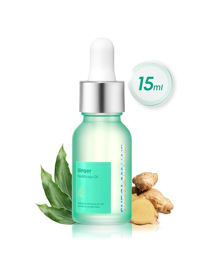 SHEGLAM Hair & Scalp Oil - 0.5 fl oz, Hydrating Serum, Macadamia & Grapeseed Oils, Soothes Dry Scalp, Balances Sebum, Adds Shine, For Sensitive Scalp & Dandruff (Ginger)