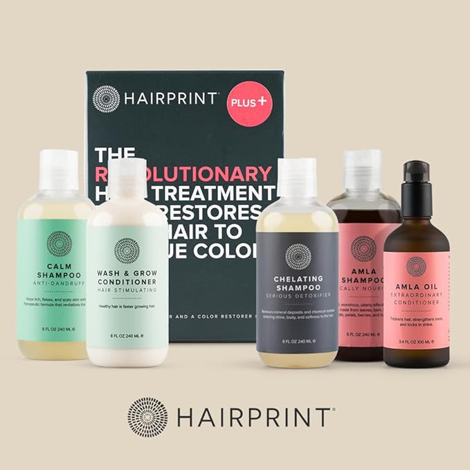 Hairprint True Color Restorer Plus in Dark | Enhanced Gray Coverage with Extra Restore Application | Dye-Free and Non-Toxic | Replenishes Natural Pigment | Patented Technology by Dr. John Warner
