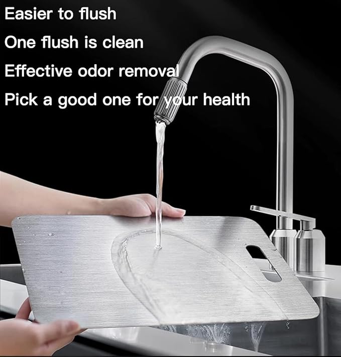 Titanium Cutting Board, New Upgrade Pure Titanium Cutting Boards for Kitchen,Food Grade 316 Stainless Steel Cutting Board，Double sided Dishwasher Safe 18.1 * 11.8inch