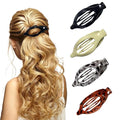 4Pcs Hair Clips,Flat Hair Clips for Women,Duckbill Hair Clip,Large Glossy No-Slip Claw Barrettes,Flat Claw Clips for Women for Thick Hair and Thin Hair