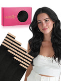 WENNALIFE Fuller Tape in Hair Extensions Human Hair, 18 inch 20pcs 80g Jet Black Remy Hair Straight Tape in Extensions Thicker Skin Weft Tape Ins Extensiones De Cabello Humano