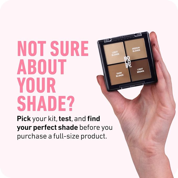 BOLDIFY Hairline Powder Color Sample Kit - Root Touch Up Hair Color for Gray Coverage - Bald Spot Concealing Hair Powder for Women & Men - 24-Hour Stain-Proof - Light + Medium Browns