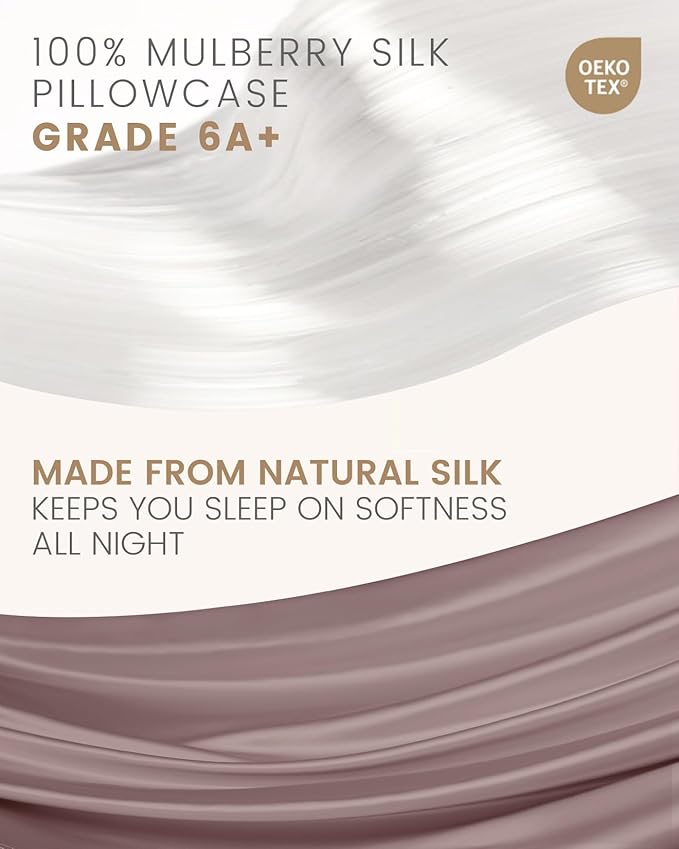 THXSILK 100% Mulberry Silk Pillowcase for Hair and Skin, Body Size 20"x54" Silk Pillow Case, Ultra-Soft Smooth Cooling Premium Grade 6A+ Silk Pillow Cover with Zipper(Purple, 1pc)