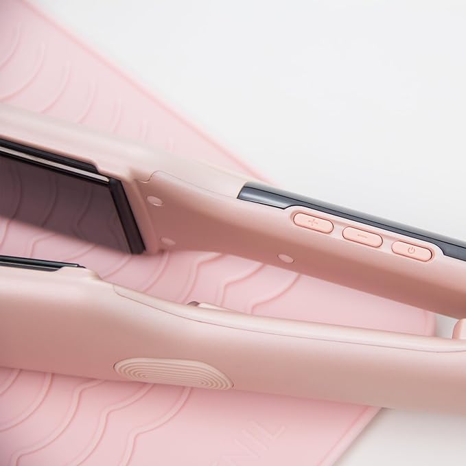 ANGENIL Pro Titanium Flat Iron Hair Straightener 1.75" Wide, Salon Grade Dual Voltage Straightening and Curler 2-in-1 with Heat Resistant Silicone Mat, Adjustable Temp 240°F-470°F, 15s Fast Heating