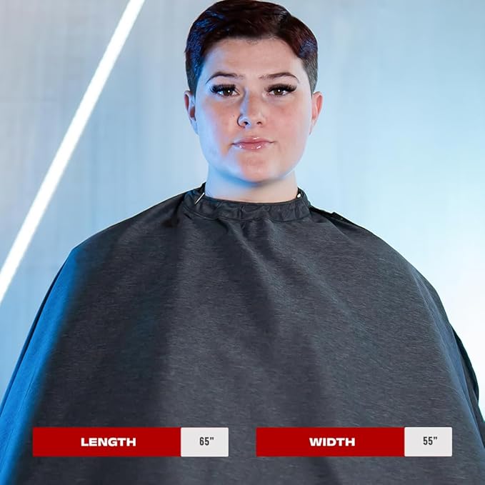 Barber Strong The Barber Cape Haircut Cover for Men, Hair Repelling and Static-Reducing Material, Water Resistant Fabric