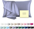 Mulberry Silk Pillowcase for Hair and Skin Pillow Case with Hidden Zipper Soft Breathable Smooth Cooling Silk Pillow Covers for Sleeping (Grayish Blue, King（20"X 36"）)