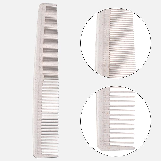 Hair Combs Bulk, Disposable Wheat Straw Combs Individually Wrapped Combs for Hotel, Travel, Airbnb, Charity, Church, Homeless (Pack of 200)