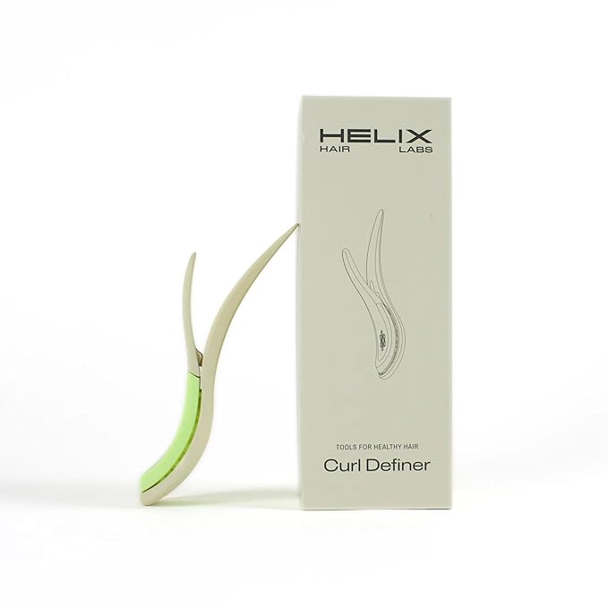 Helix Hair Labs Curl Definer - Curl Defining Styling Brush for Adults And Kids, Heatless Wet Styling Curly Hair, Gentle, Reduces Breakage, Magnetic Wall Mount Dock Included