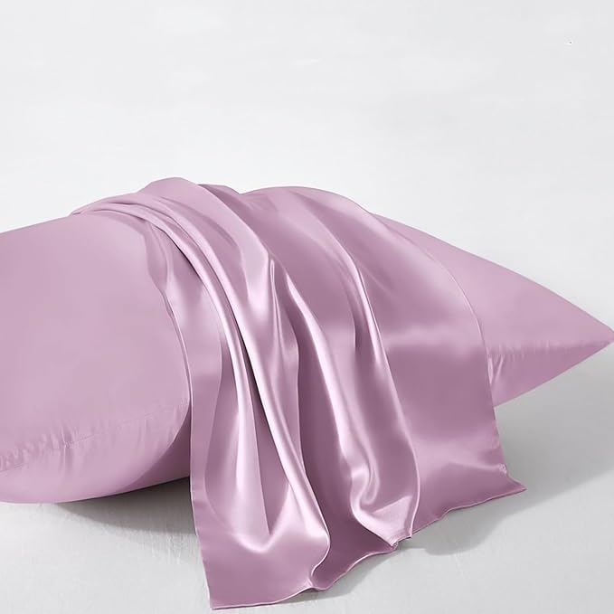 Purple Silk Pillowcase for Hair and Skin Made in USA, Pure 22 Momme Silk Pillow Cases Queen with Zipper, 6A Grade, Anti Aging, Anti Acne, Hypoallergenic, 1 Pc 20"x30" (Queen, Purple)