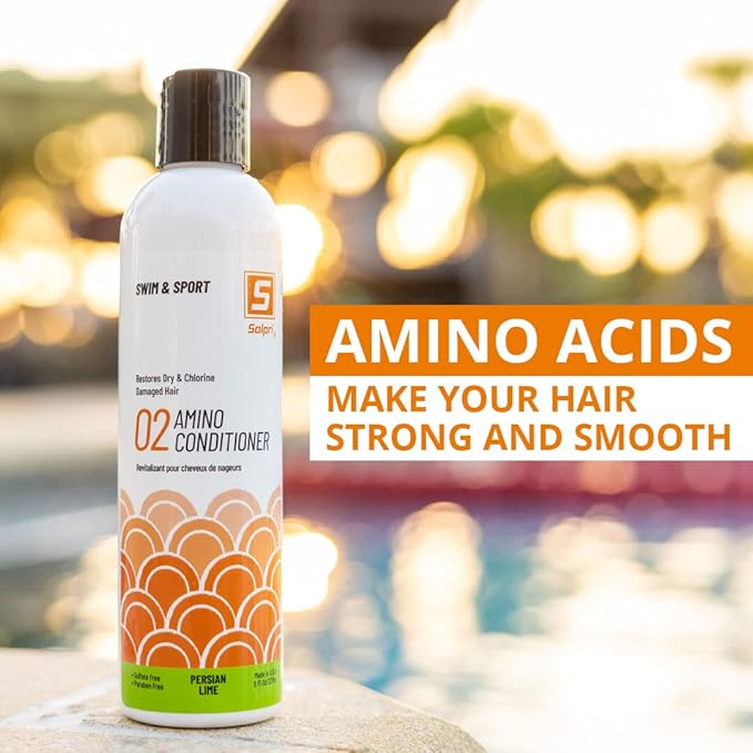 Swimmers Chlorine Vitamin C Swim Shampoo Body Wash with Pre & Post Swim Conditioner (16 Fl Oz Total)