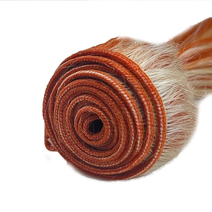 30 32 34 Inch Orange Straight Bundles Human Hair Highlight Blonde Bundle Brazilian Virgin Remy Hair Extensions Niegmeag 2 Tone Orange and Blonde Straight Bundle 300g