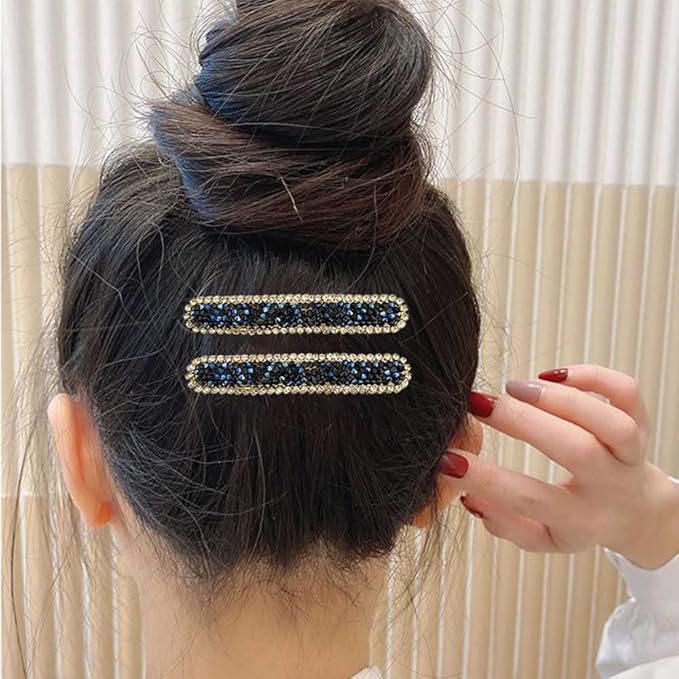WHITEBRIDGE 4pcs Crystal Alligator Clips For Women Girls