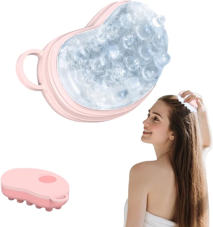 Scalp Ice Massager for Migraine Relief, Headache Care Ice Therapy Back to School Essentials, Stress & Hangover Natural Cooling Therapy Detachable Ice Compress Tool (Pink)
