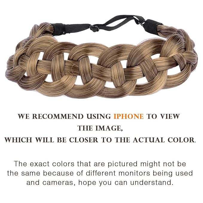 DIGUAN Hollow out Synthetic Hair Braided Headband Hairpiece Women Girl Beauty accessory for Women (Earthy Brown)
