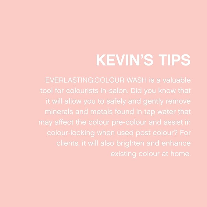 KEVIN.MURPHY EVERLASTING.COLOUR WASH - Hair Colour Shampoo - Colour Protect Hair Care - pH Balanced Shampoo - Sulphate Free - 250 mL / 8.4 fl oz (Pack of 2)