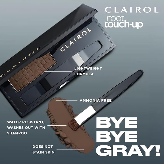 Clairol Root Touch-Up Temporary Concealing Powder, Dark Brown Hair Color, Pack of 3