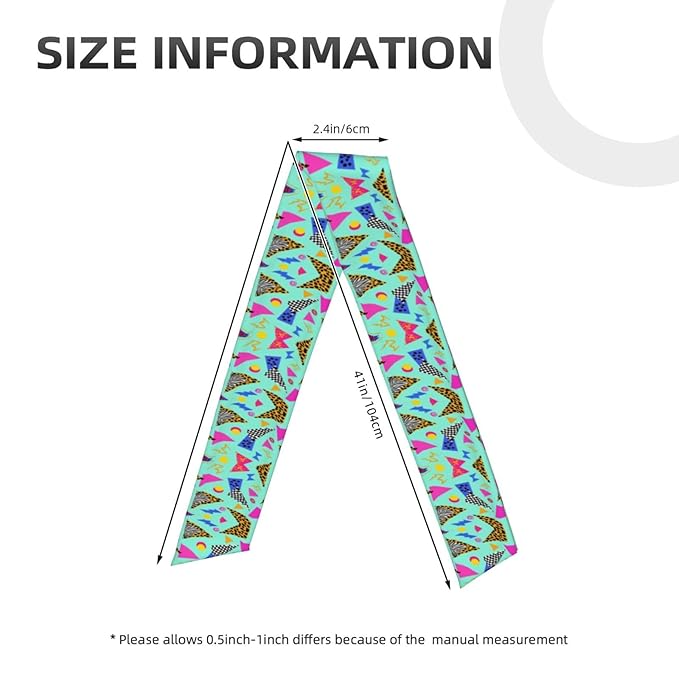 Men's Women Beauty Skinny Sports Sweatband Head Decor for Running Travel Shower, Long Multi Style Geometric Checkered Zebra Tiger Leopard Print Mint Green Retro 80S 90S Head Ribbon Headwear
