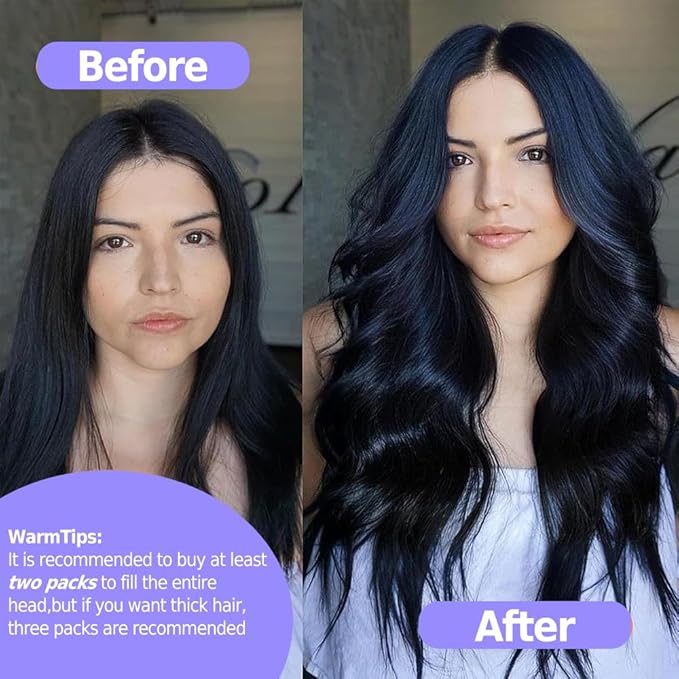 Seamless Clip in Hair Extensions Real Human Hair Straight Remy Human Hair Clip in Extensions for Women, Natural Soft Silk Straight Human Hair PU Thin Weft 8Pcs 120g 14inch Natural Black