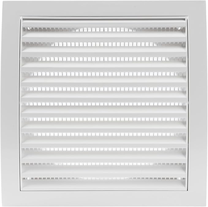 Repa Market 6 Inch White Dryer Vent Hood/Duct Cover for Walls or Ceiling/ABS Plastic Louvered Air Grille with Built-in Mesh Screen/Exhaust and Dryer Vent Covers for Indoor & Outdoor Use