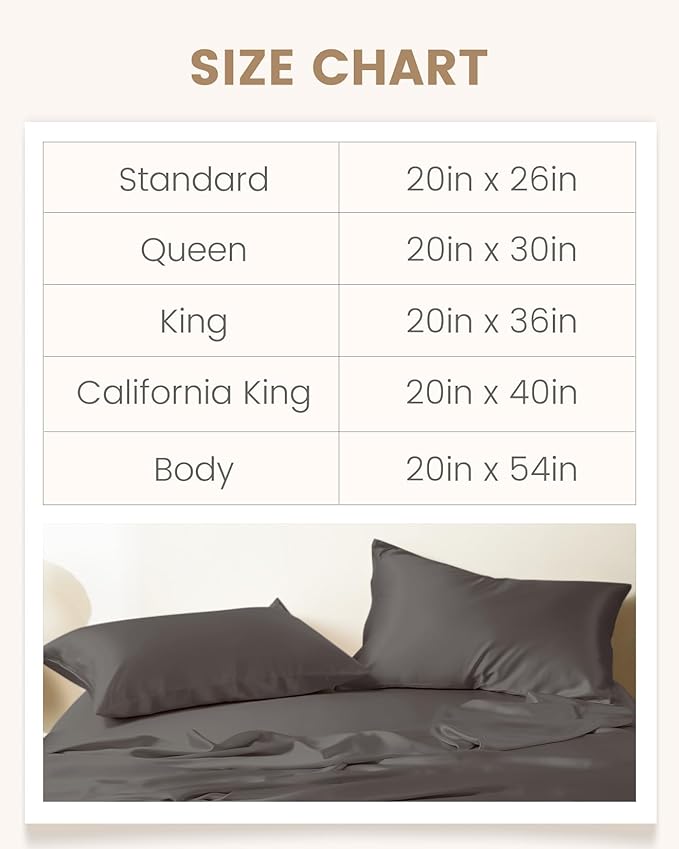 THXSILK 100% Mulberry Silk Pillow Case Silk Pillowcase for Hair and Skin, Hypoallergenic Soft Breathable Pillow Cover with Hidden Zipper, 1pc, (Dark Gray, Standard 20"x26")