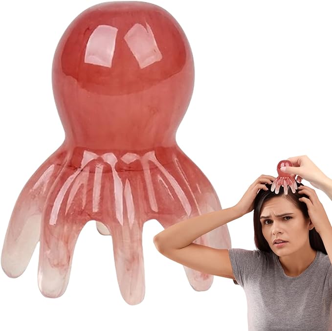 Octopus Scalp Massager - Head Massager | Massage Comb | Manual Head Massaging Device | Health Accessory for Home Headspa Shower Family Neck Body Travel Mom Yoga Wife Spa Friends Dad