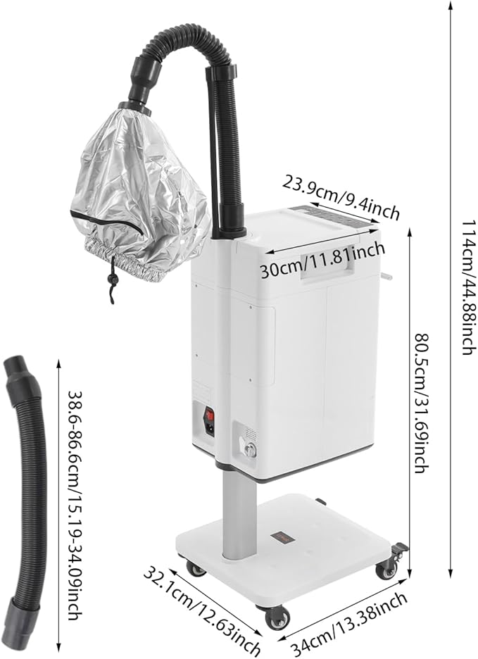 Vertical Nano Hair Steamer,Multifunctional Hair Dyeing Machine with Removable Water Tank Strong Power and Multiple Modes LCD Display Nano Hair Steamer Machine for Home in Hairdressing Salons Etc