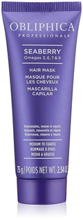 Obliphica Seaberry Hair Mask - Deep Conditioning Hydrating Treatment for Dry and Damaged Hair - Moisturizing Hair Repair and Growth Mask for Medium, Coarse, and Color-Treated Hair - 2.64 Fl Oz