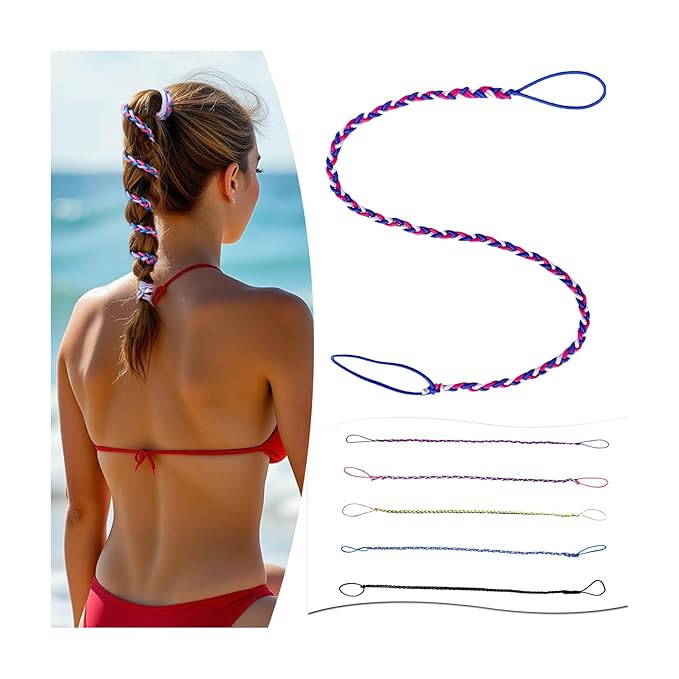 Hair Ties for Women Pony Tails Elastic Hair Tie for Gym Braidedb Spiral Hairs Ties for Swimming Sports