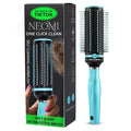 Detangler Self Cleaning Hair Brushes for Women - Round Brush for Blow Out Roller Retractable Travel Hairbrush Wet or Dry Hairs - Mint Birthday Christmas Gifts