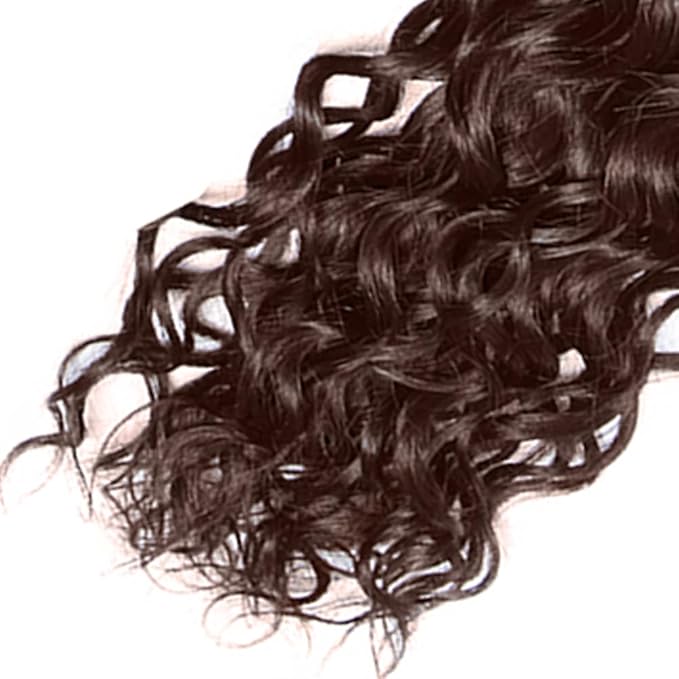 34 Inch Color 4 Bundles Human Hair Brown Water Wave Bundles Double Weft Chocolate Brown Wet and Wavy Bundle Hair Weave Niegmeag Brazilian Virgin Remy Hair Extensions 100g